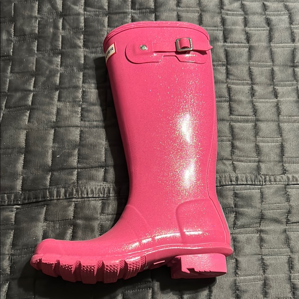 Hunter Sparkling Pink Rain Boot